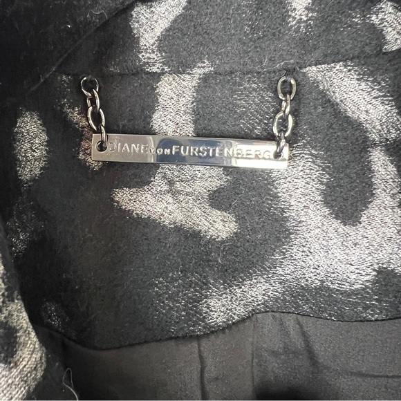 Diane Von Furstenberg Theodora Leopard Moto Leather Jacket - Picture 4 of 7